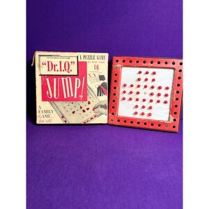 Vintage Dr. I.Q. JUMP! Puzzle Game Empire Plastic Corp Peg Solitaire Mid-Century